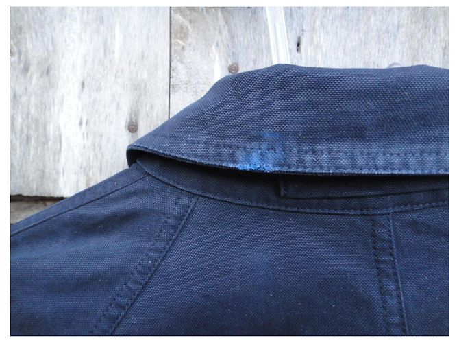 Burberry Jacke Navy Blau Baumwolle Größe 50 Marineblau - Ansicht 5
