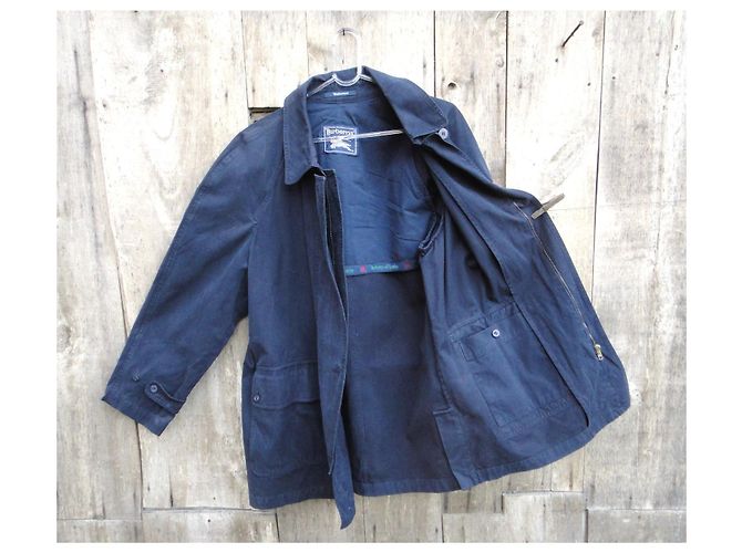 Burberry Jacke Navy Blau Baumwolle Größe 50 Marineblau - Ansicht 6