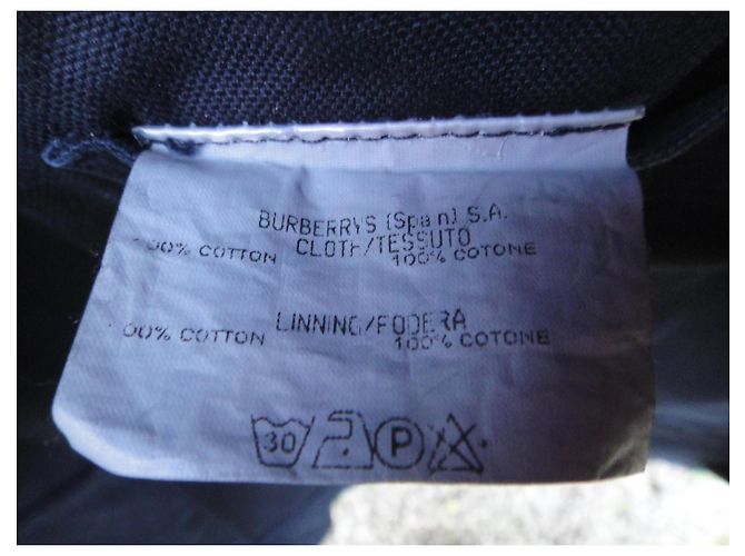 Burberry Jacke Navy Blau Baumwolle Größe 50 Marineblau - Ansicht 7