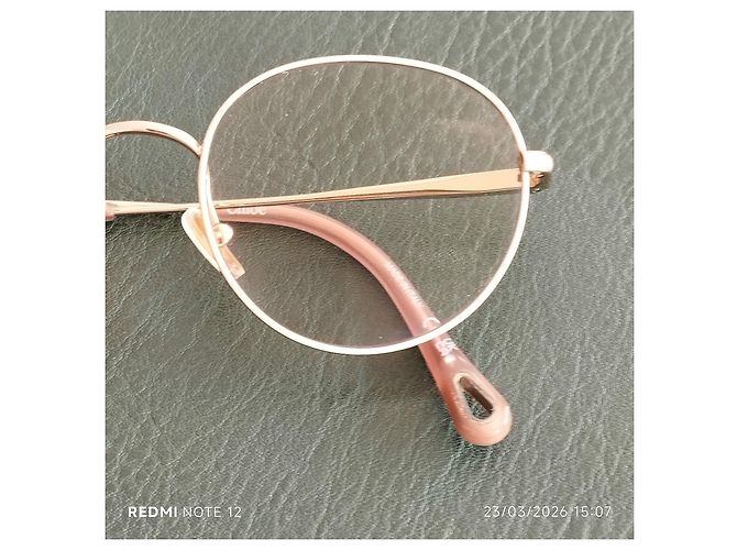 Óculos de sol Chloé Dourados em Aço - vista 11