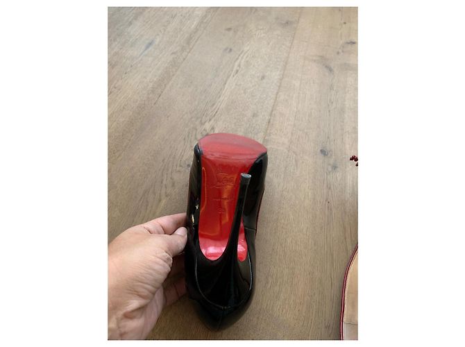 Décolleté Christian Louboutin in vernice nera e leopardato Nero Stampa leopardo - vista 6
