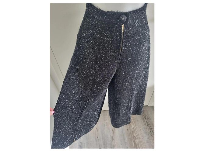 Chanel Tweed Hose weit geschnitten schwarz - Ansicht 3