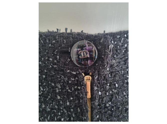 Chanel Tweed Hose weit geschnitten schwarz - Ansicht 5