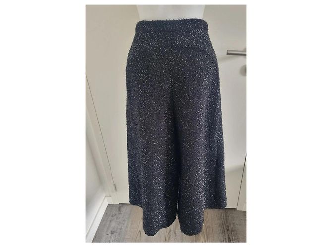 Chanel Tweed Hose weit geschnitten schwarz - Ansicht 6