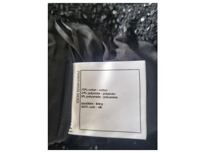 Chanel Tweed Hose weit geschnitten schwarz - Ansicht 8