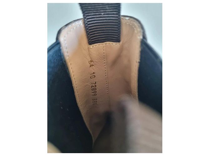 Gianvito Rossi Botines Chelsea de ante marrón Castaño - vista 7