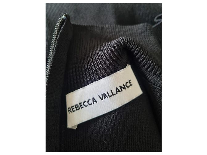 Rebecca Vallance Schwarzes Strickkleid mit Spitzendetails - Ansicht 5
