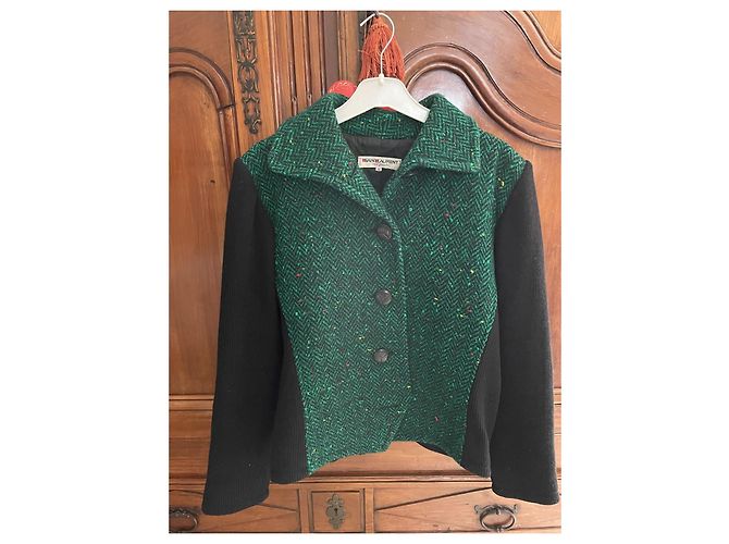 Yves Saint Laurent Wool Jacket Dark Green - vue 2