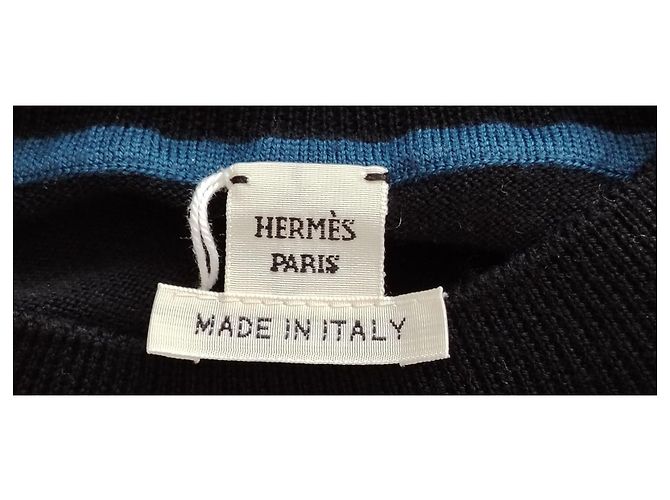 SUÉTER HERMÈS DE MANGA LARGA CON MOTIVO "MORS A JOUETS". Negro - vista 3