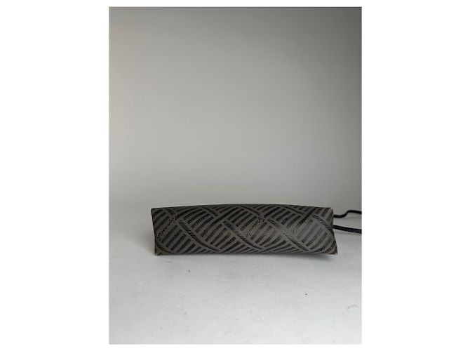 Vintage Givenchy Canvas Schultertasche Schwarz Grau - Ansicht 11