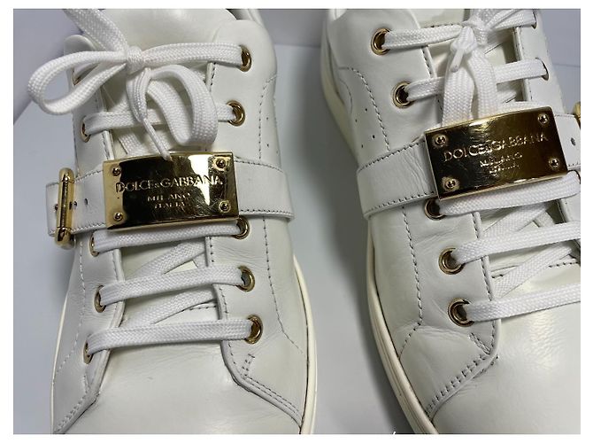 Dolce & Gabbana Herren Ledersneaker Weiß - Ansicht 4