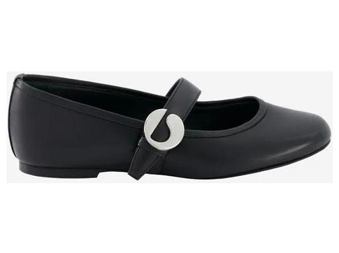 Bailarinas Cinturón Coperni en cuero negro Hardware de plata - vista 3