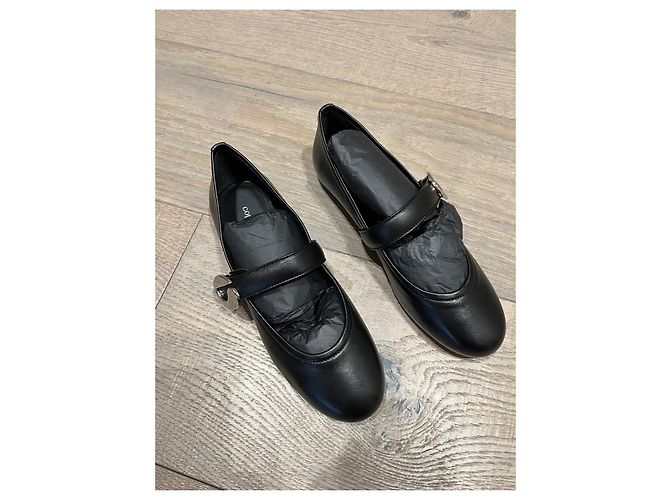 Bailarinas Cinturón Coperni en cuero negro Hardware de plata - vista 6