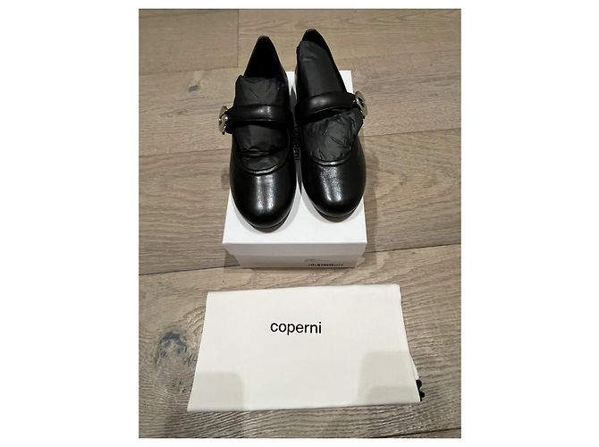 Bailarinas Cinturón Coperni en cuero negro Hardware de plata - vista 7