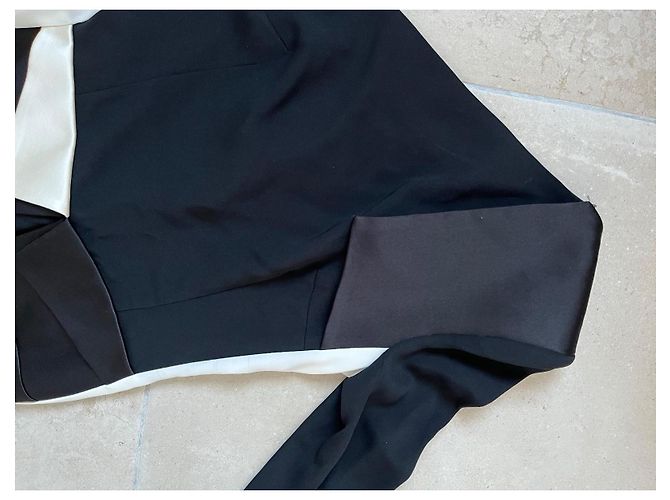 Roland Mouret Kleid in Schwarz Satin - Ansicht 6