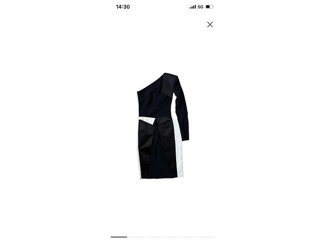 Roland Mouret Kleid in Schwarz Satin - Ansicht 7