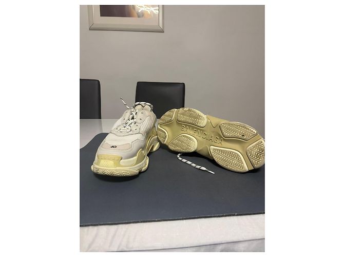 Sneakers Balenciaga Triple S Bianco Beige - vista 7