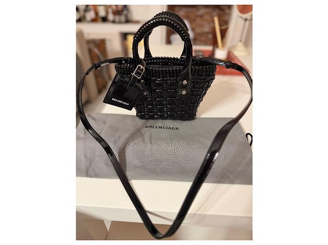 Balenciaga Cesta con tracolla Bistro XSS Nero - vista 8