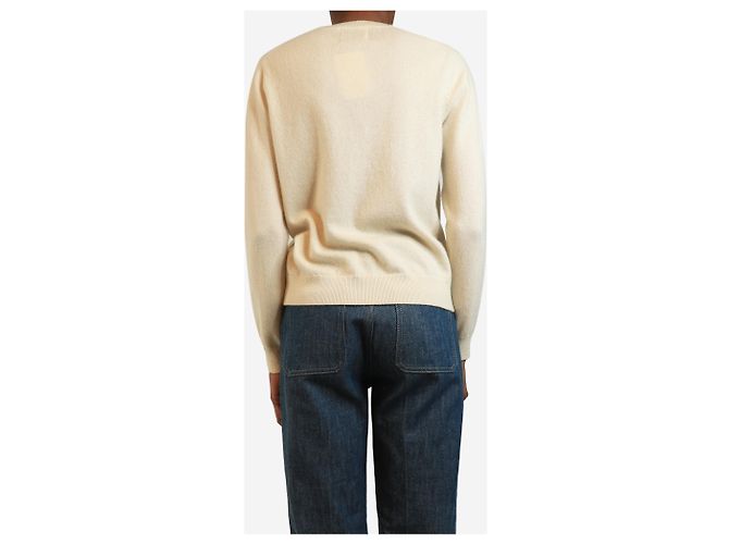 Autre Marque Creme Ma Cherie Kaschmirpullover - Größe UK 8 Roh - Ansicht 2