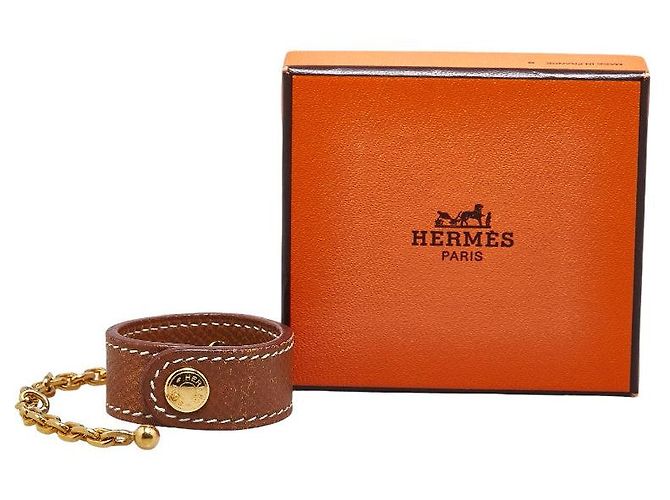 Handschuhhalter Hermès Nomade Courchevel Braun Bronze - Ansicht 6