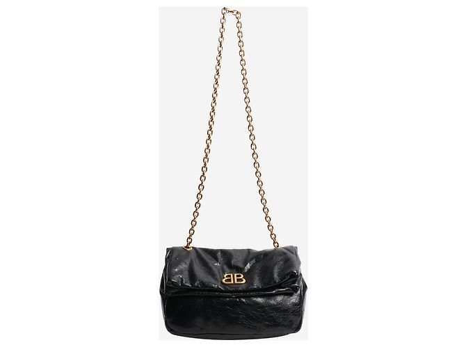 Balenciaga Borsa a spalla con catena Monaco nera Nero - vista 2