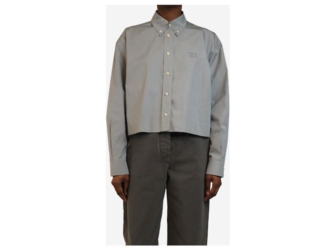 Miu Miu Graues cropped Shirt - Größe UK 4 - Ansicht 3