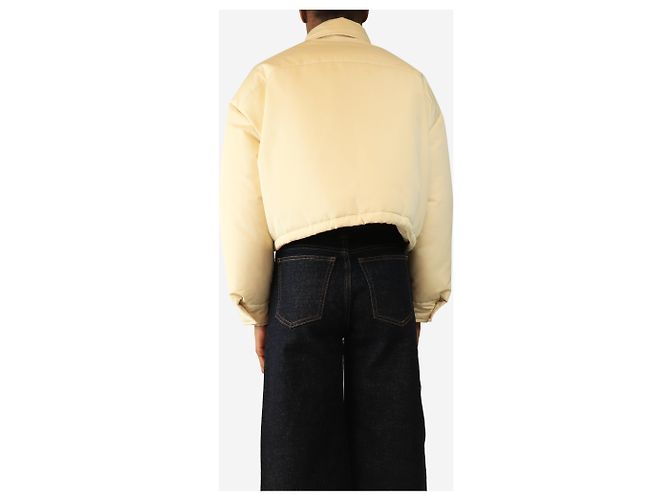 Miu Miu Cream cropped shacket - size UK 8 - view 2