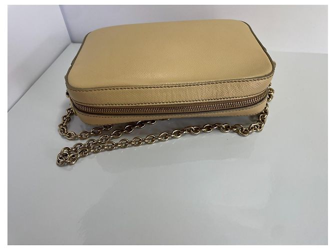Borsa a tracolla Christian Louboutin in pelle beige - vista 3