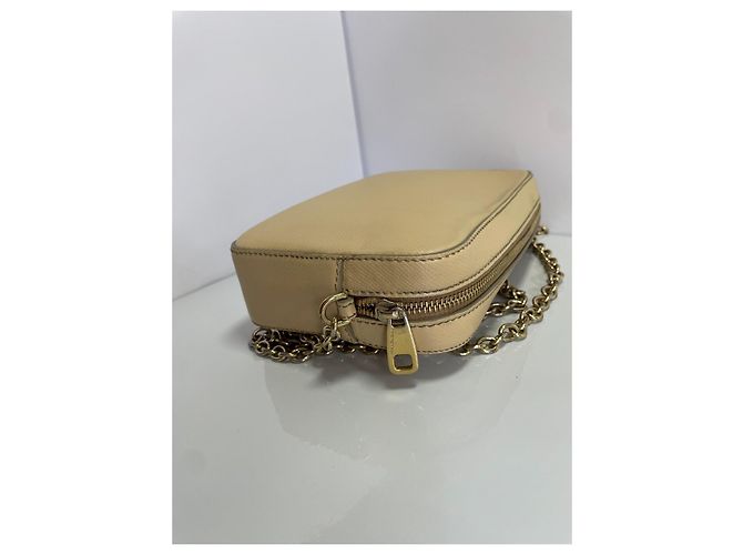 Borsa a tracolla Christian Louboutin in pelle beige - vista 4