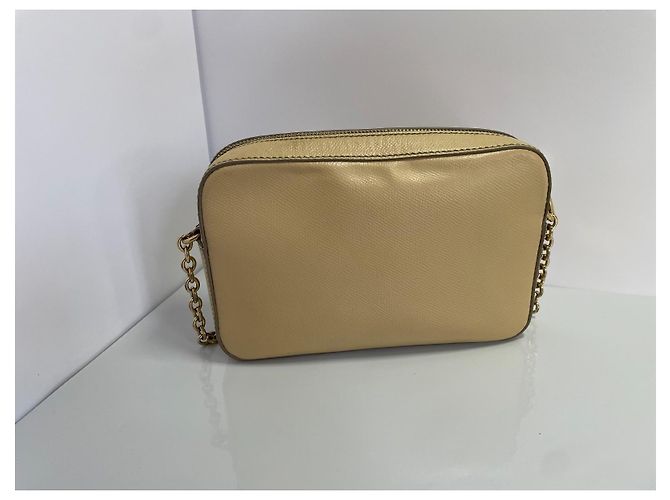 Borsa a tracolla Christian Louboutin in pelle beige - vista 5