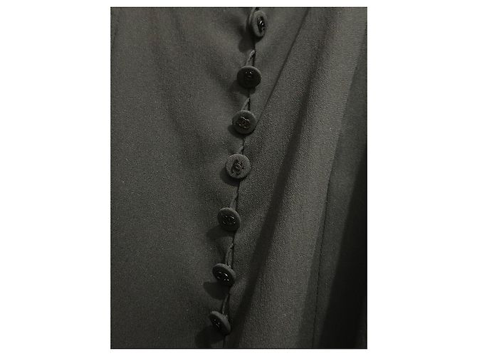 Cambon Vestido Chanel de seda negro Colección 1997 97A - vista 11
