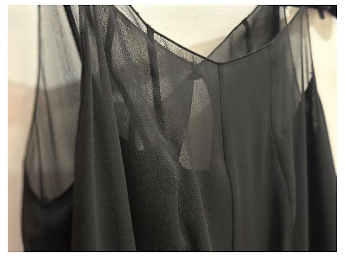 Cambon Vestido Chanel de seda negro Colección 1997 97A - vista 12