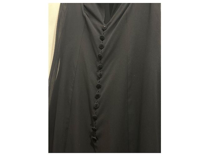 Cambon Vestido Chanel de seda negro Colección 1997 97A - vista 7