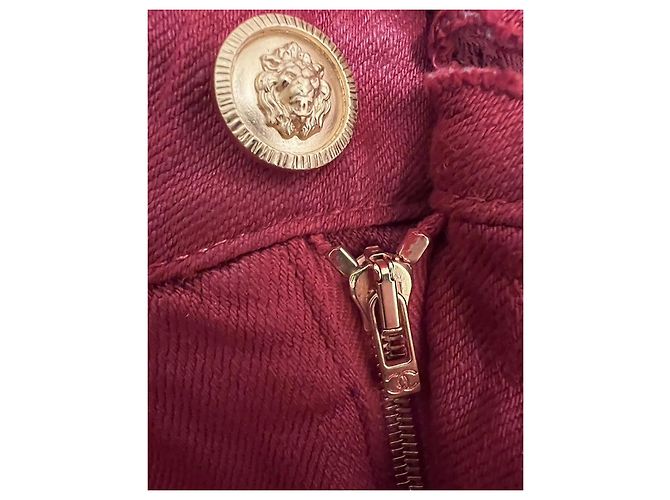 Chanel Jeans Rot Baumwolle - Ansicht 3