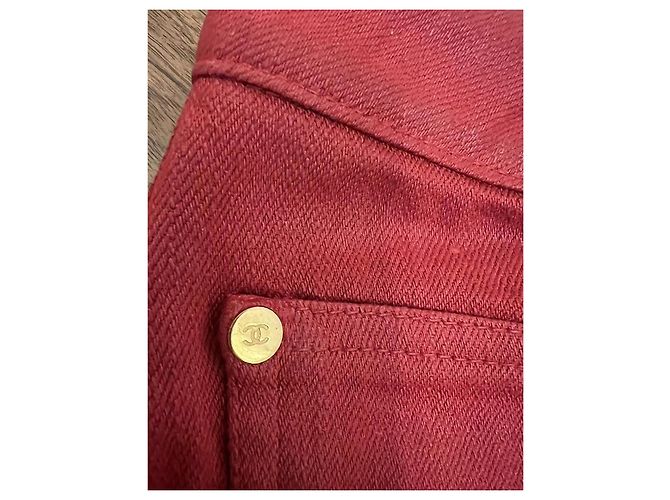 Chanel Jeans Rot Baumwolle - Ansicht 5