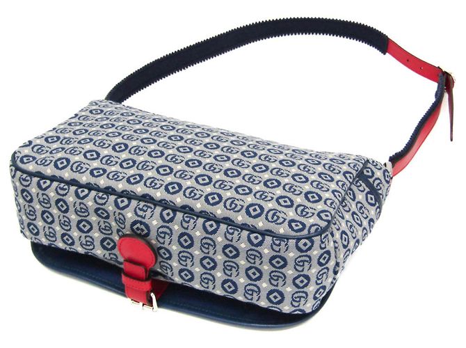 Borsa a Spalla Interlocking G per Bambini Gucci Rosso Blu - vista 2