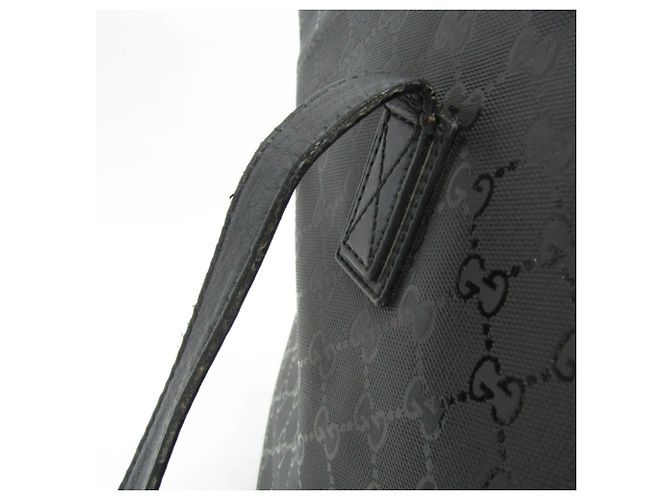 Borsa tote in pelle con stampa GG Gucci - Nero - vista 10