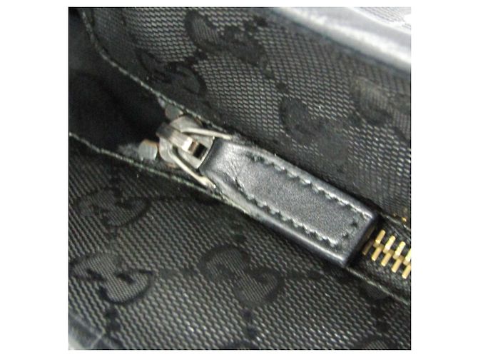Borsa tote in pelle con stampa GG Gucci - Nero - vista 15