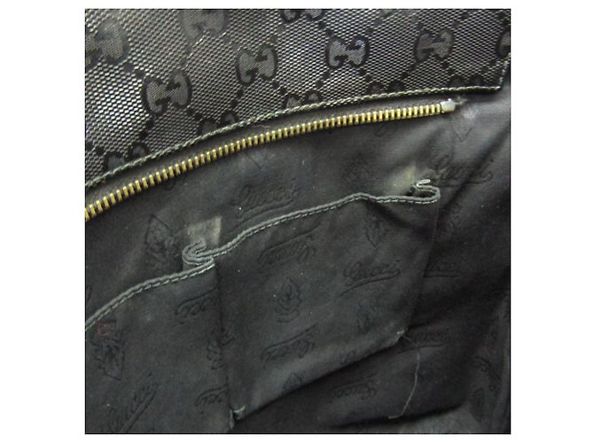 Borsa tote in pelle con stampa GG Gucci - Nero - vista 16