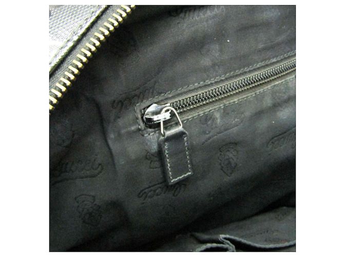 Borsa tote in pelle con stampa GG Gucci - Nero - vista 17