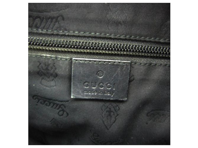 Borsa tote in pelle con stampa GG Gucci - Nero - vista 18