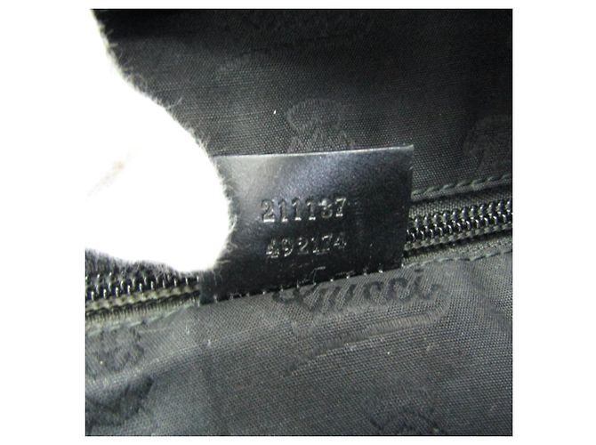 Borsa tote in pelle con stampa GG Gucci - Nero - vista 19