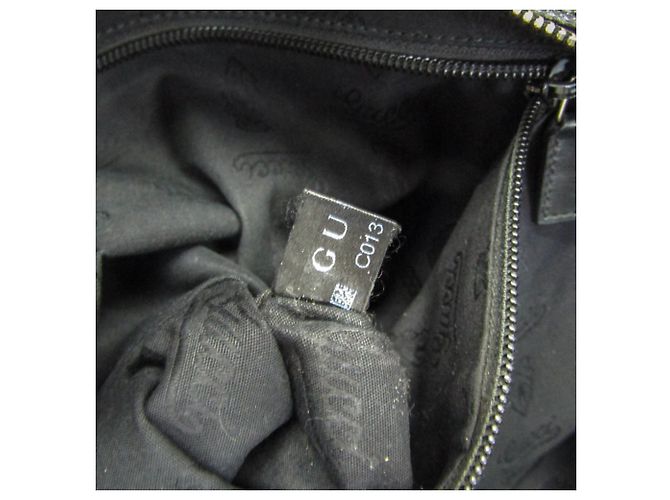 Borsa tote in pelle con stampa GG Gucci - Nero - vista 20