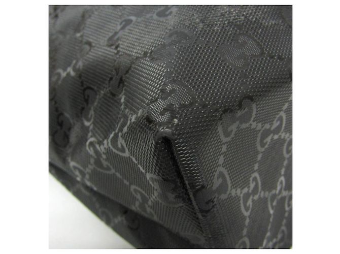 Borsa tote in pelle con stampa GG Gucci - Nero - vista 4