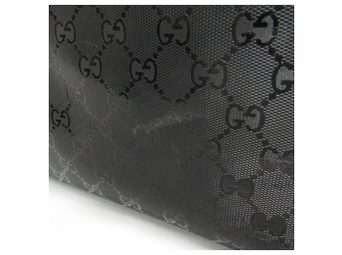 Borsa tote in pelle con stampa GG Gucci - Nero - vista 6