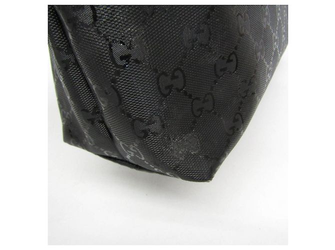Borsa tote in pelle con stampa GG Gucci - Nero - vista 7