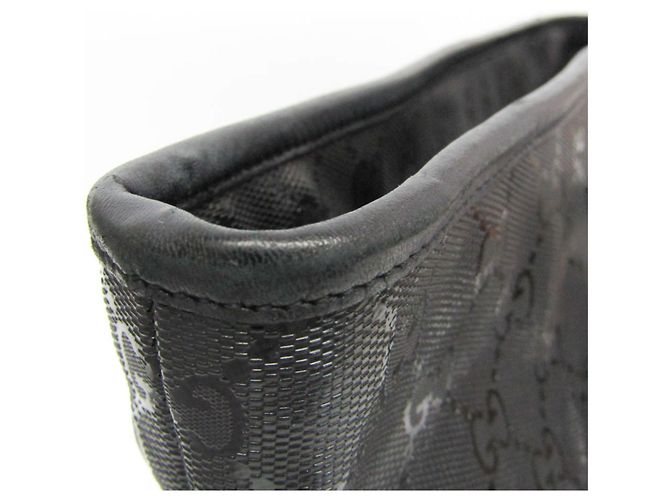 Borsa tote in pelle con stampa GG Gucci - Nero - vista 8