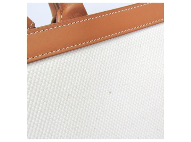 Céline Borsa a mano cabas verticale piccola Celine Bianco sporco Cammello - vista 10