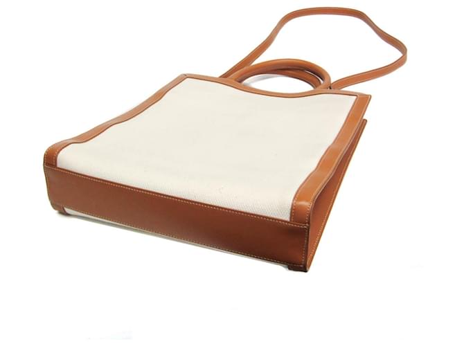Céline Borsa a mano cabas verticale piccola Celine Bianco sporco Cammello - vista 2