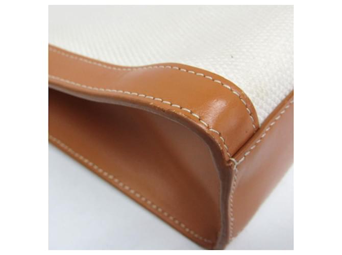 Céline Borsa a mano cabas verticale piccola Celine Bianco sporco Cammello - vista 4